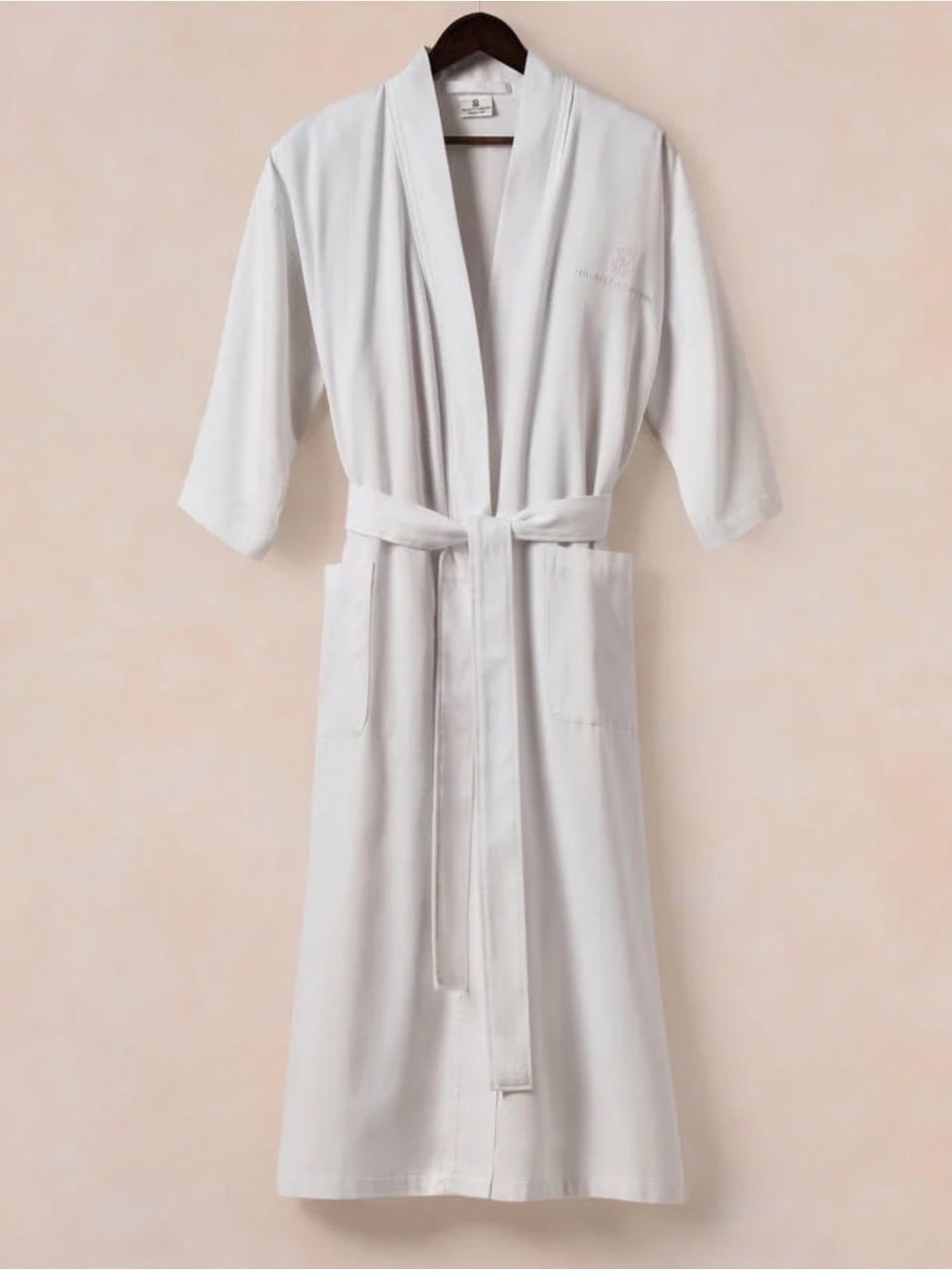 The Ritz Carlton Pique Kimono Robe White OS NWT